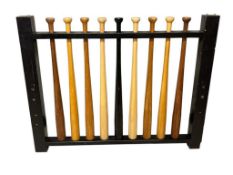 WOODEN BASEBALL BAT THEMED TWIN SIZE HEADBOARD