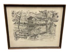 GEORGE MATHIS LIMITED EDITION LITHOGRAPH SUTTER'S SAWMILL, 1863 NO. 75/200