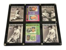 MICKEY MANTLE, NEWCOMBE, AND MAURY WILLS BASEBALL SPORT CARDS