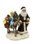 LIMITED EDITION PARKA MEMORIES OF CHRISTMAS RESIN CENTERPIECE ST. NICHOLAS AND THE CHRISTKIND