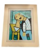 LIMITED EDITION PABLO PICASSO PRINT PECHEUR ATTABLE / FISHERMAN SITTING AT THE TABLE