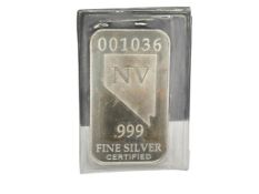 NEVADA THEMED .999 FINE SILVER ART BAR MINTED BY THE FEDERATED MINT