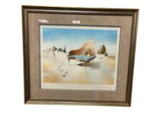 SALVADOR DALI PIANO ESPAGNOL / SPANISH PIANO SIGNED AND NUMBERED LIMITED-EDITION LITHOGRAPH