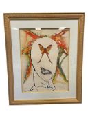 1973 SALVADOR DALI CLIMITED EDITION COLOR LITHOGRAPH KABUKI DANCER NO. 19/145