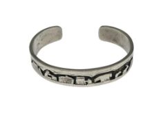 VINTAGE STERLING SILVER STORYTELLER CUFF BRACELET