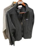 USED PATAGONIA MEN'S FLANEL SHIRT AND FULL ZIP JACKET