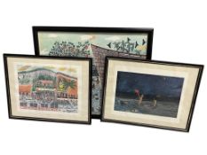 CHARLIE GIBBONS PRIMITIVISTIC SOUTH PACIFIC WATERCOLOR ARTIST PRINTS