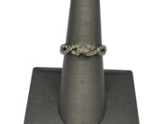 LEVIAN DESIGNER SIGNED 14K WHITE GOLD CHOCOLATE DIAMOND BAND