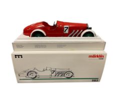 1990'S MARKLIN 1103 MECHANICAL METAL MODEL TOY OF A MERCEDES-BENZ SSK RACING CAR 1:16 SCALE