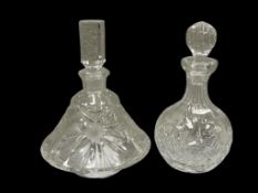 TWO HAND CUT CRYSTAL FRAGRANCE / PERFUME BOTTLES
