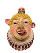 PIG-HATTED JESTER PAPIER-MACHE VENETIAN CARNIVAL MASK BY GUERRINO LOVATO OF MONDONOVO MASCHERE MALO