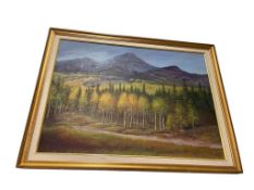 ESTHER HARTKOPF ORIGINAL OIL ON BOARD MONTANA LANDSCAPE PAINTING