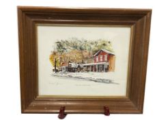 RON ODEN NEVADA ARTIST THE OLD GENOA BAR PRINT