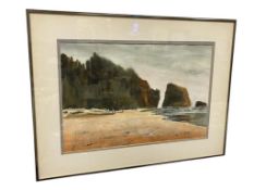 MICHELE COOPER NORTHWEST ARTIST ORIGINAL WATERCOLOR ON PAPER COASTAL LANDSCAPE