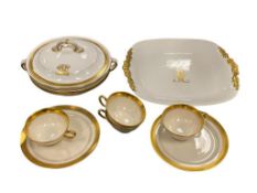 ANTIQUE AND MODERN PORCELAIN TABLEWARE INCLUDING NATHAN DORHMANN CO. OF SAN FRANCISCO COVERED BOWL