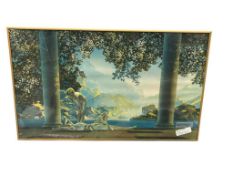 MAXFIELD PARRISH ART DECO PERIOD NEOCLASSICAL PRINT TITLED DAYBREAK
