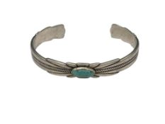 VINTAGE STERLING SILVER TURQUOISE CUFF BRACELET