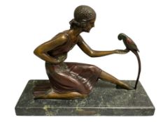 DEMETRE HARALAMB CHIPARUS ROMANIAN ART DECO SCULPTOR LIMITED EDITION BRONZE SCULPTURE NO. 13/50