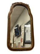 ANTIQUE ARCHED WOODEN FRAMED MIRROR