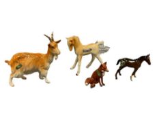 VINTAGE BESWICK ENGLISH POTTERY HAND PAINTED PORCELAIN ANIMAL FIGURINES