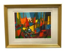 MARECL MOULY FRENCH ARTIST LIMITE DEDITION ABSTRACT PRINT