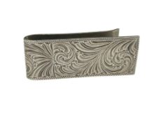 VINTAGE DIABLO DESIGNER SIGNED STERLING SILVER OVERLAY MONEYCLIP