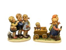 1970'S GOEBEL HUMMEL FIGURES FOLLOW THE LEADER AND SIGNED PLEASANT JOURNEY