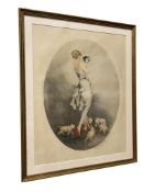 LOUIS ICART FRENCH ARTIST AQUATINT ETCHING TITLED MEALTIME ALSO KNOWN AS PETIT DEJEUNER CREATED 1...
