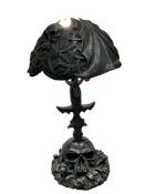 DEATH SWORD RESIN SKULL TABLE LAMP