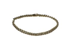 14K YELLOW GOLD DIAMOND TENNIS BRACELET