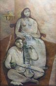 BIJAN CHOUDHURY - UNTITLED (Couple with Sarangi)
