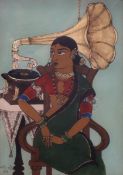 A.A. RAIBA - UNTITLED (Woman With Gramophone)