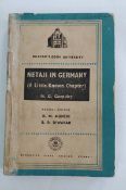N.G.GANPULEY GENERAL EDITORS K.M.MUNSHI & R.R.DIWAKAR - NETAJI IN GERMANY (A LITTLE-KNOWN CHAPTER)
