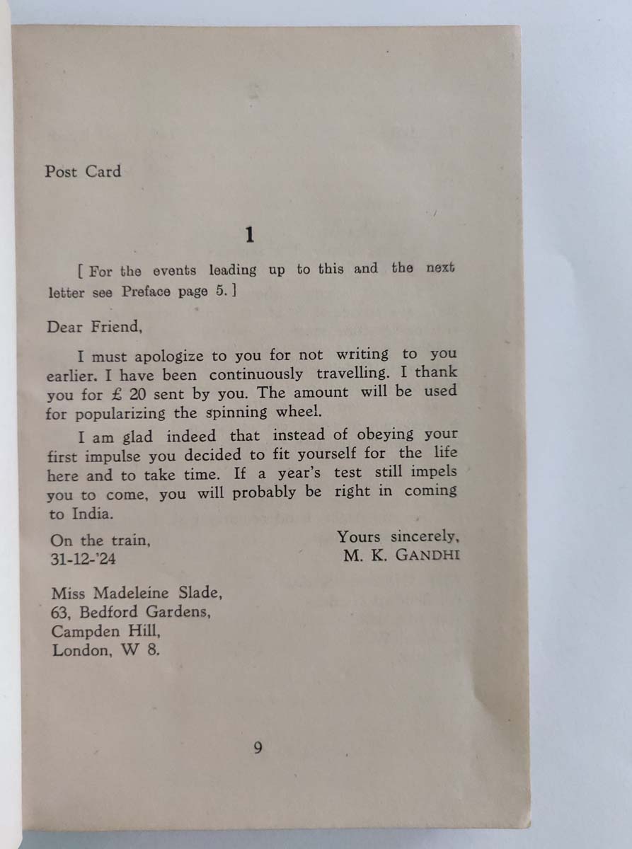 M.K.GANDHI - BAPU'S LETTERS TO MIRA (1924-1948) - Image 3 of 4