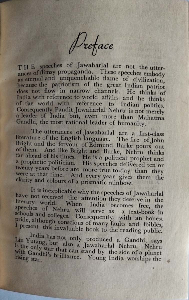 Jagat S. Bright - IMPORTANT SPEECHES OF JAWAHARLAL NEHRU - Image 6 of 11