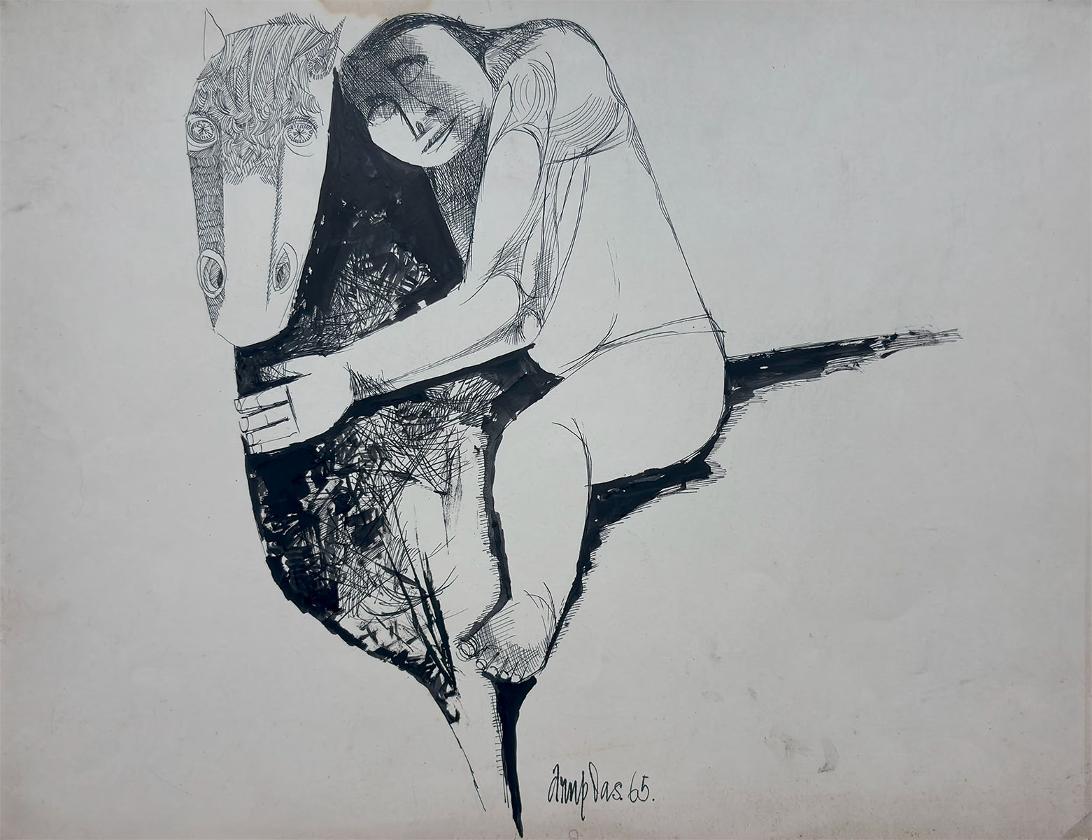Arup Das - UNTITLED(Man with Horse)
