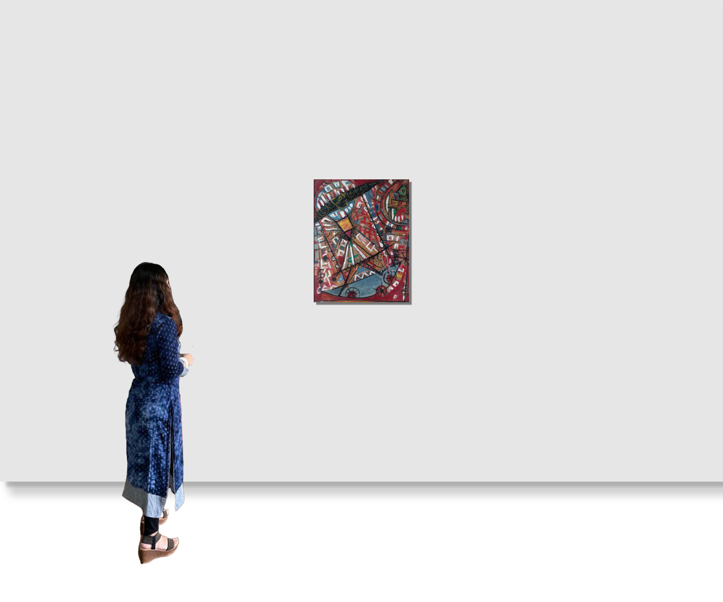 Sunil Madhav Sen - UNTITLED(Rama and Ravana on the Chariot) - Image 2 of 2