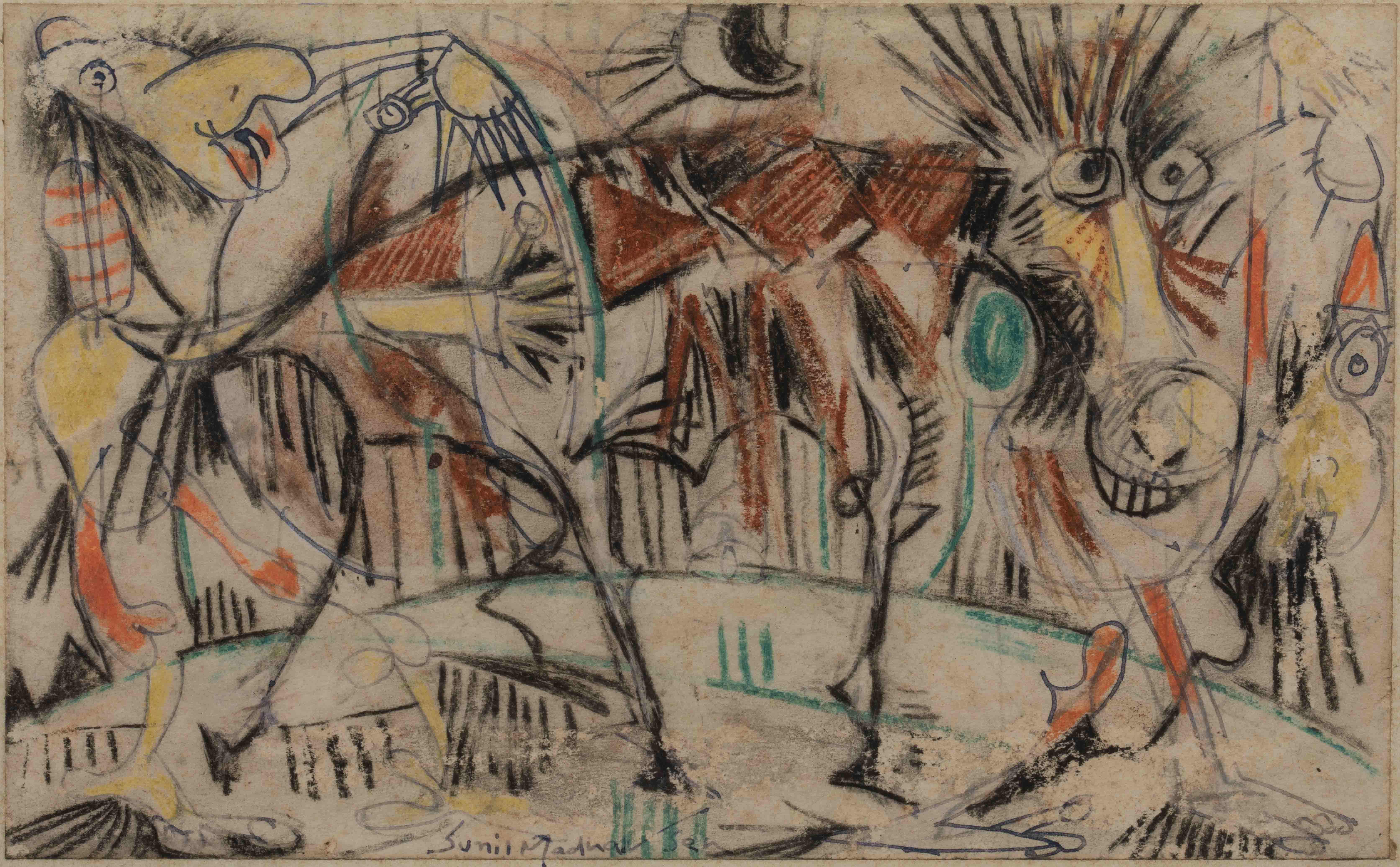 Sunil Madhav Sen - UNTITLED(Return from Market)