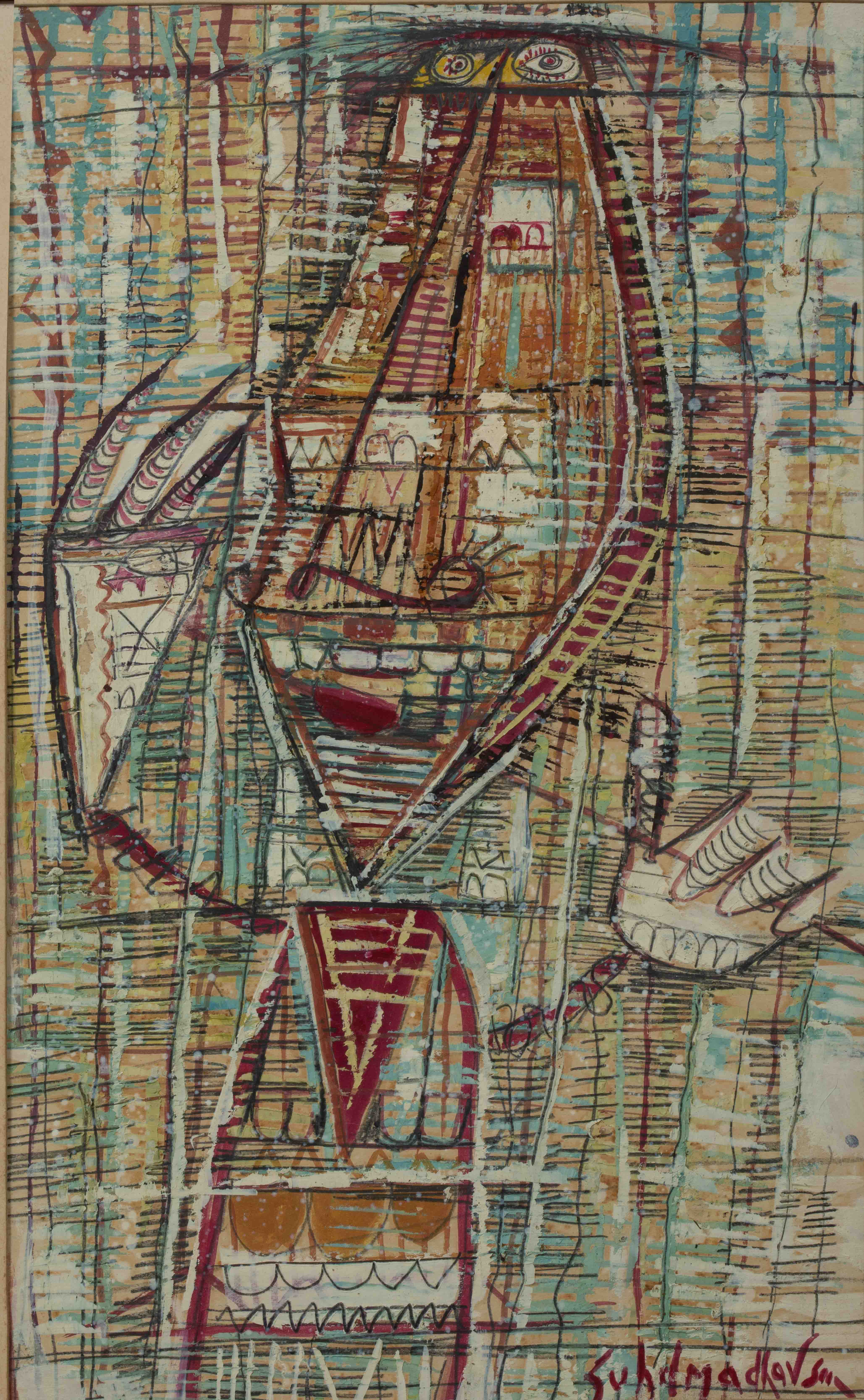 Sunil Madhav Sen - UNTITLED(Man with Instrument)
