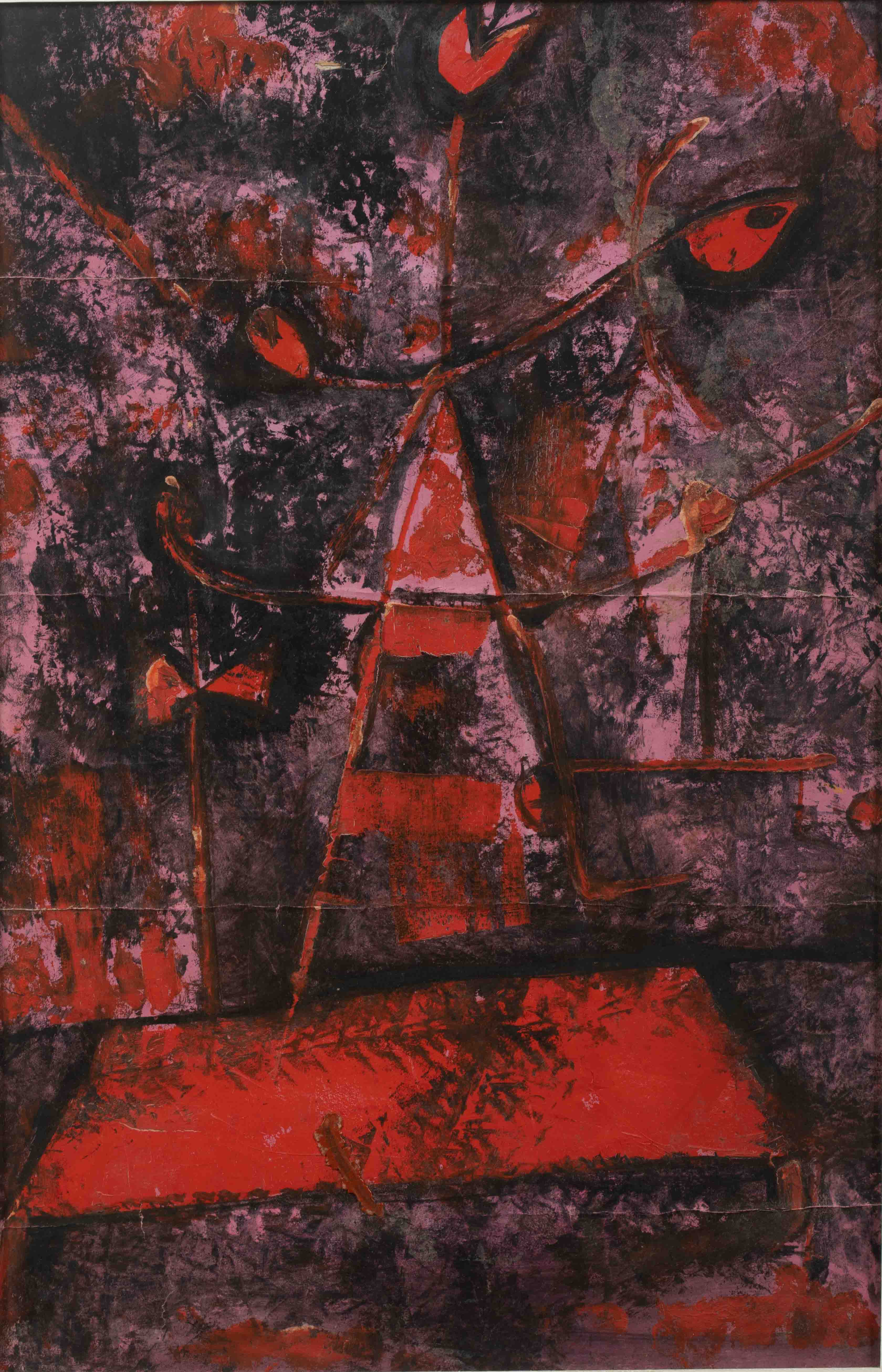 Sunil Madhav Sen - UNTITLED (Figure in Red)