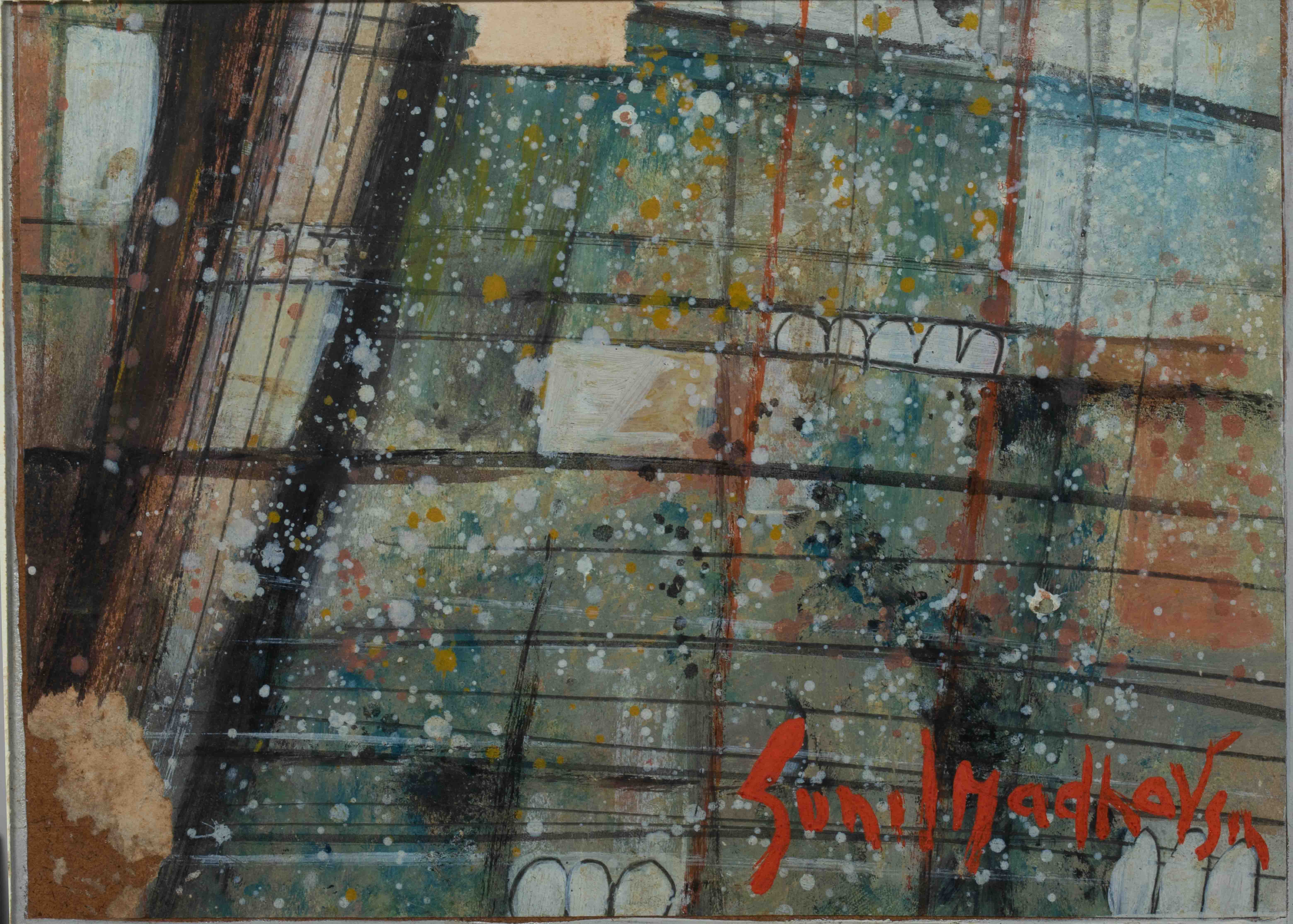 Sunil Madhav Sen - UNTITLED(Mask/ Abstract Composition) - Image 2 of 4