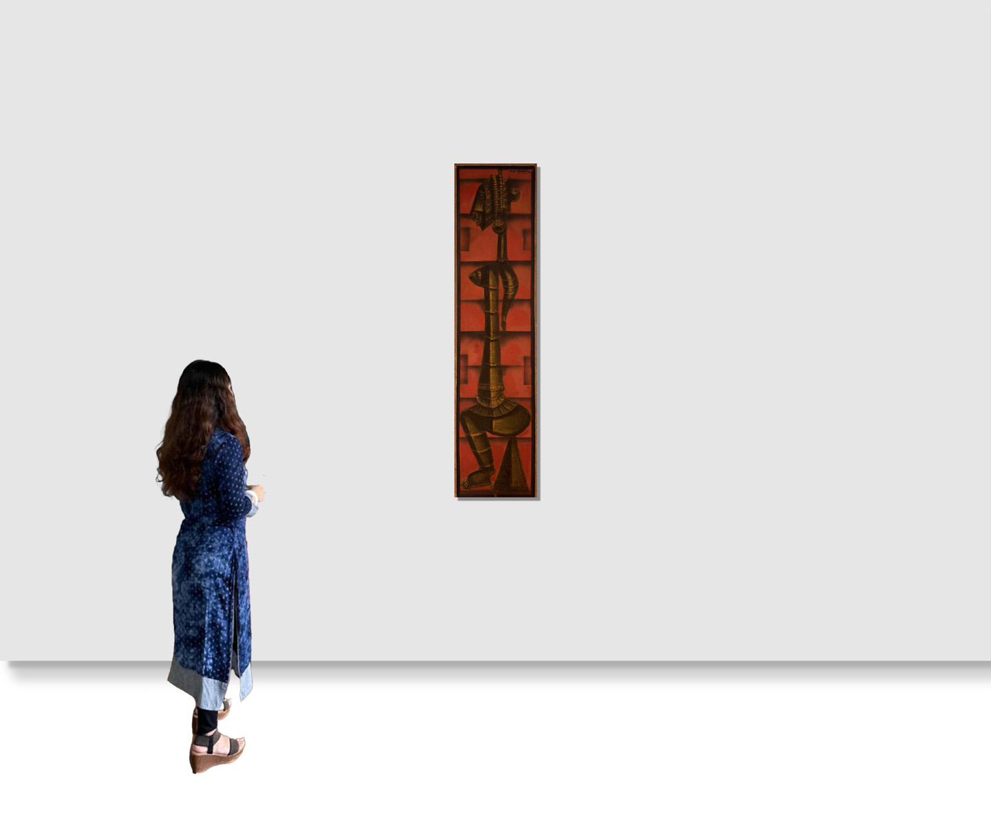 Sunil Madhav Sen - UNTITLED(Seated Girl) - Image 2 of 2