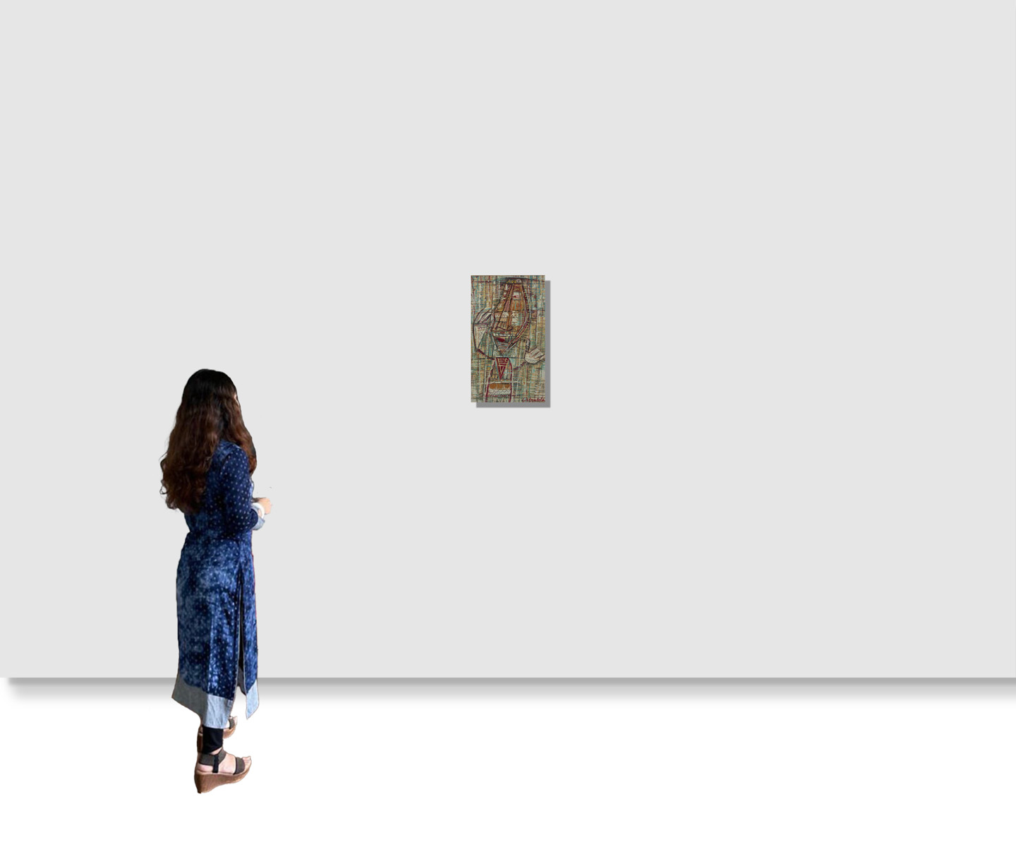 Sunil Madhav Sen - UNTITLED(Man with Instrument) - Image 2 of 2