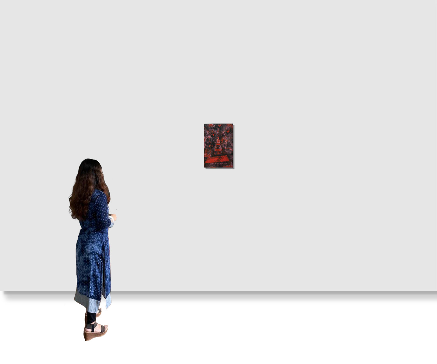 Sunil Madhav Sen - UNTITLED (Figure in Red) - Image 2 of 2