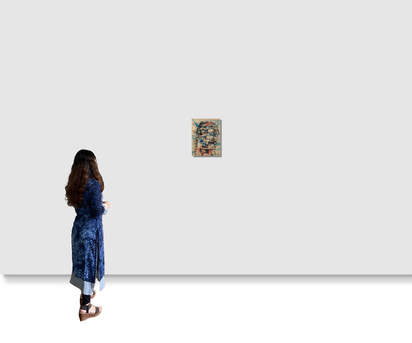Sunil Madhav Sen - UNTITLED( Girl with Braids /Shiva and Annapurna) - Image 3 of 4