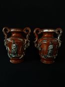 Art Nouveau Silver - Relief Vases