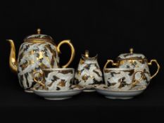 Thousand Cranes Late Meiji / Taishō Japanese Porcelain Tea Service