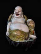 Famille Rose Late Qing / Republic Chinese Porcelain Laughing Buddha (Budai)