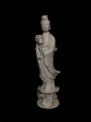Dehua Qing Dynasty / Early Republic Chinese Porcelain Figure of Guanyin