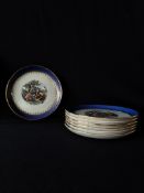 Rococo Revival Style Plates Set